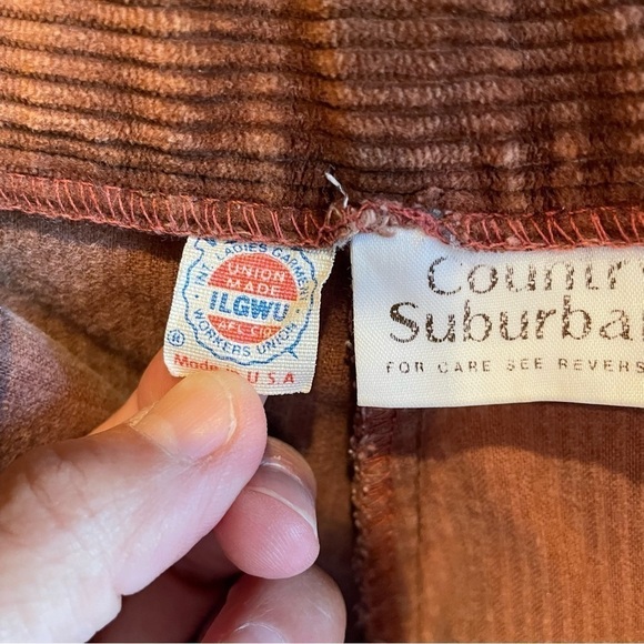 Vintage Country Suburbans Corduroy Pants Wide Cuff - Picture 10 of 10